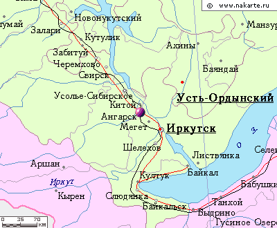 Карта окрестностей города Ангарск от НаКарте.RU
